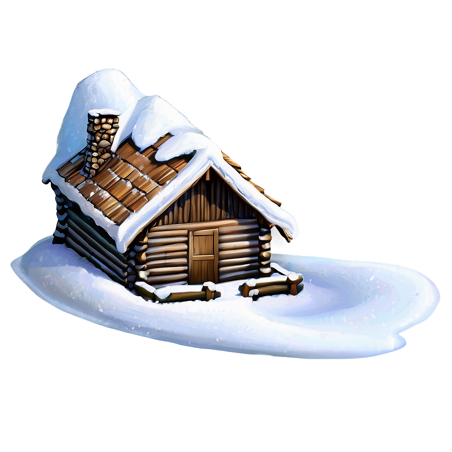 Snow-covered Log Cabin Png 6 PNG