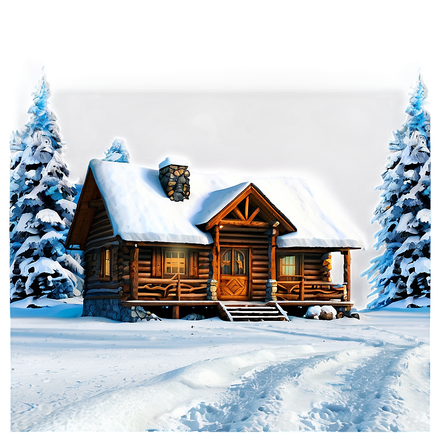 Snow-covered Log Cabin Png Rvi88 PNG