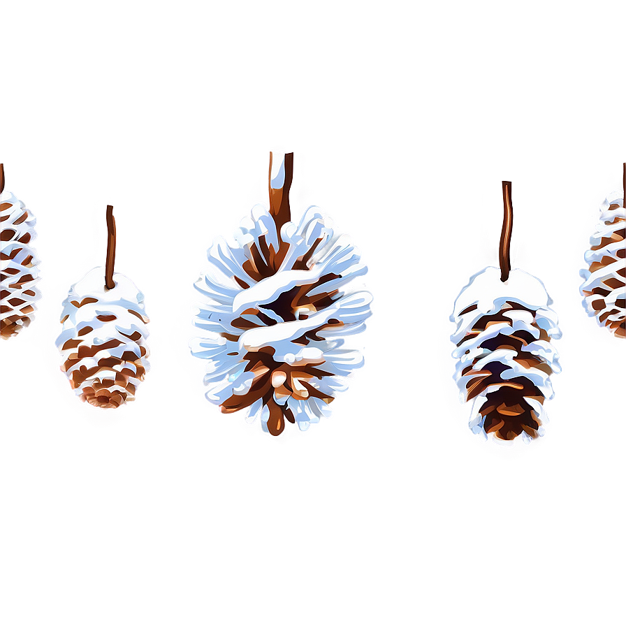 Download Snow Covered Pine Cones Png Ert71 | Wallpapers.com