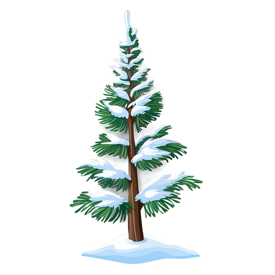 Snow Covered Pine Tree Png Khj PNG