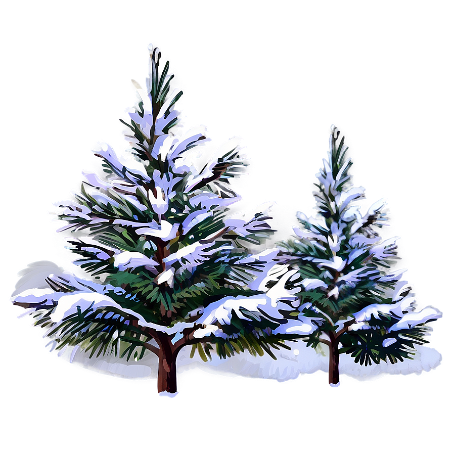 Snow Covered Pine Tree Png Srb18 PNG