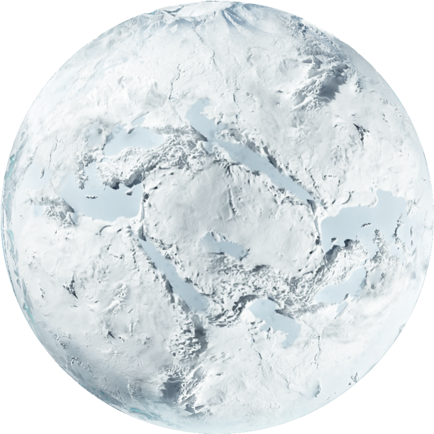 Snow Covered Planet Texture PNG