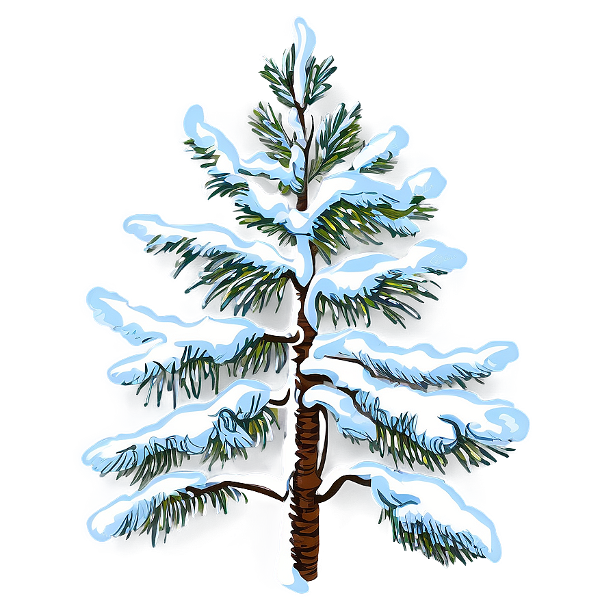 Snow-covered Spruce Tree Png Kin30 PNG