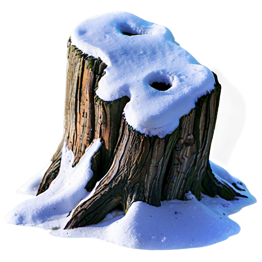 Snow Covered Tree Stump Png 65 PNG