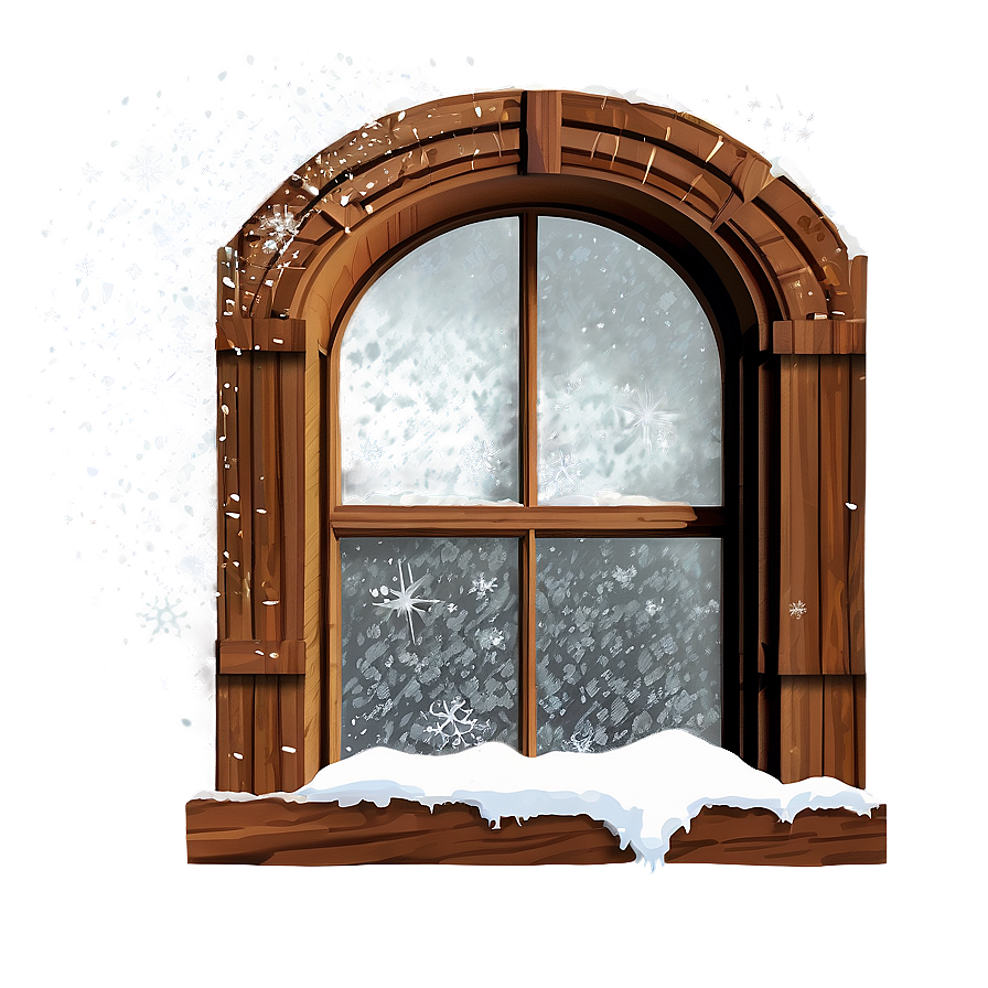 Snow Encrusted Window Png Lqq44 PNG
