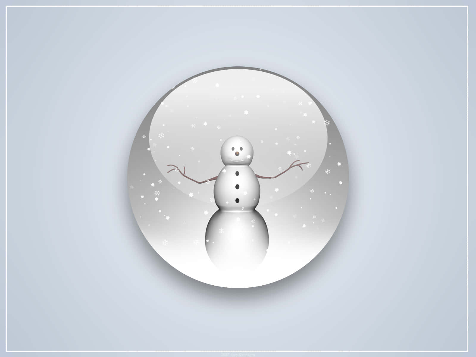 Globo De Nieve Con Muñeco De Nieve Fondo de pantalla