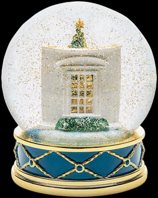 Snow Globewith Glittering Christmas Tree PNG