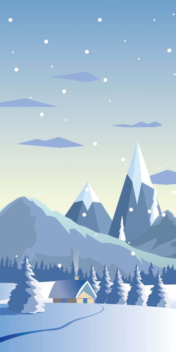 Disfrutadel Paraíso Invernal En Tu Iphone Fondo de pantalla