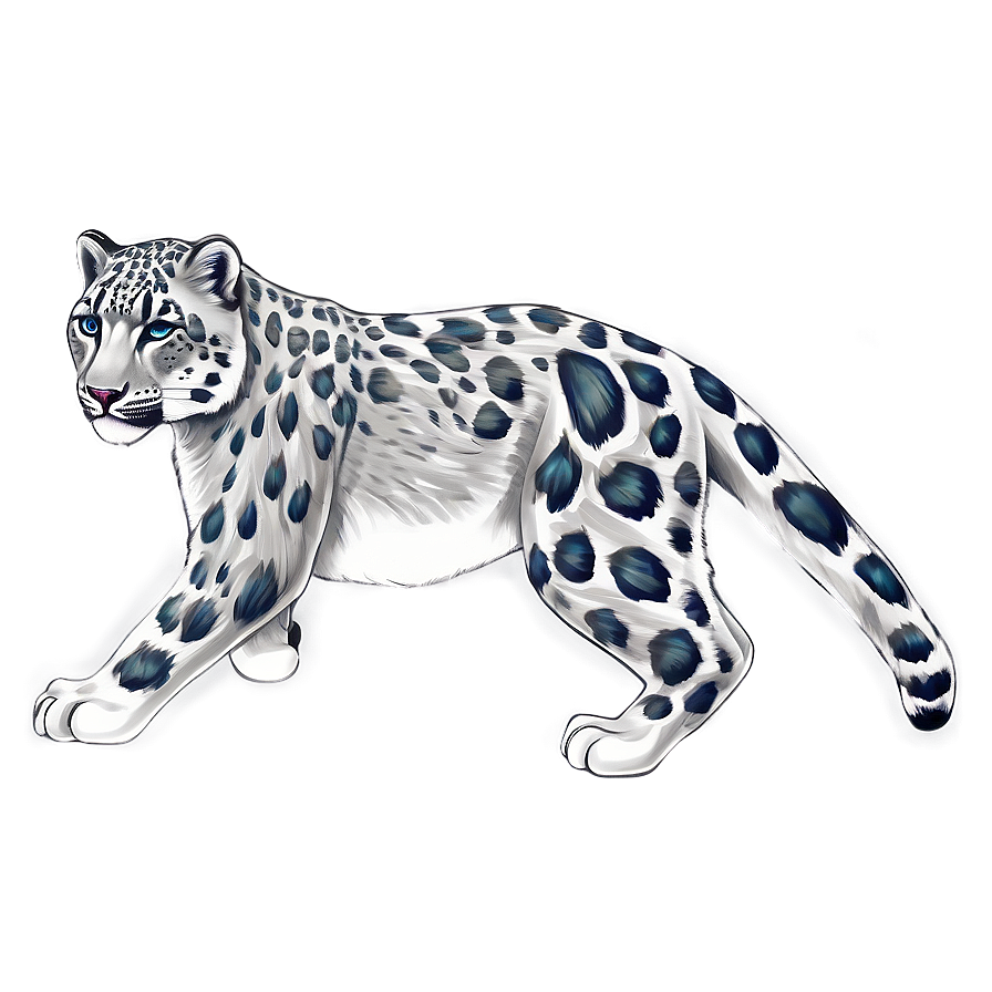 Snow Leopard Sketch Art Png Fxe8 PNG
