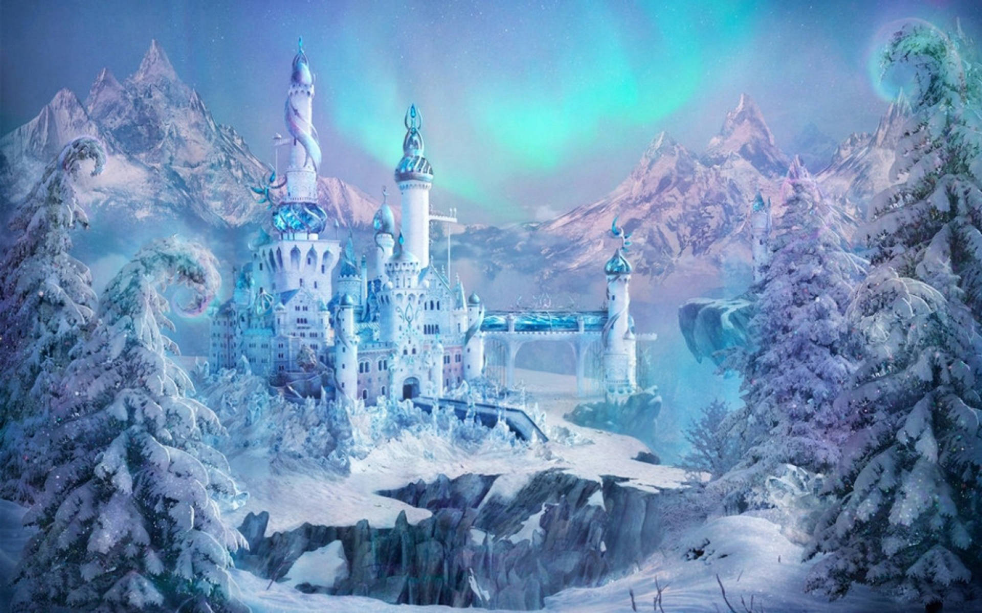 Snow Queen Frozen Castle Wallpaper