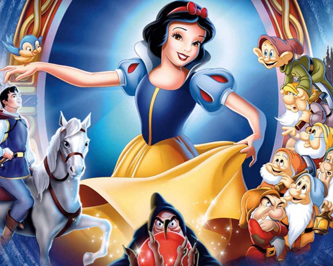 Snow White And Dwarfs Poster