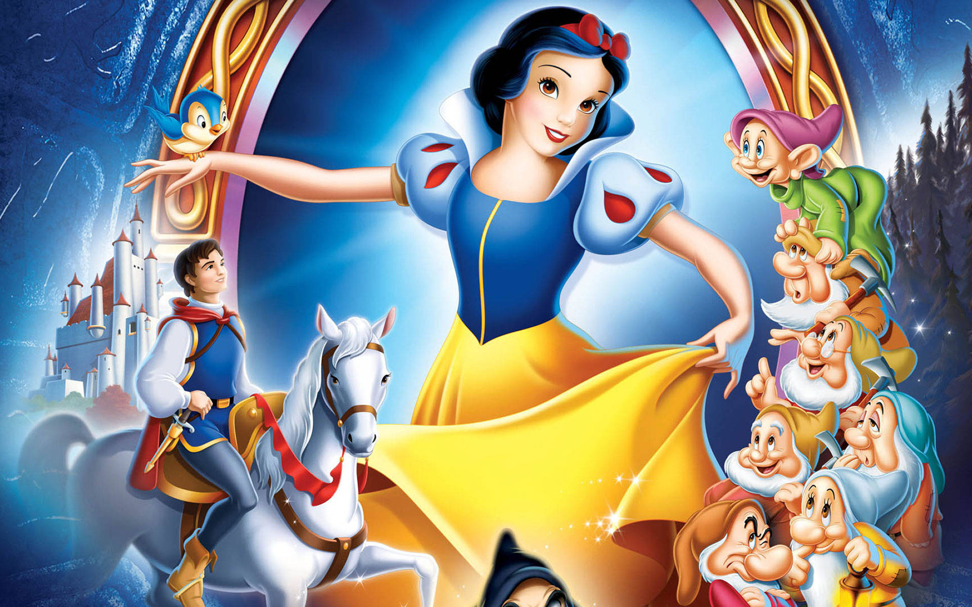 Snow White And The Seven Dwarfs 1937 Poster Wallpaper