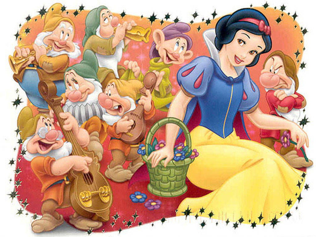 Snow White And The Seven Dwarfs Artwork Wallpaper