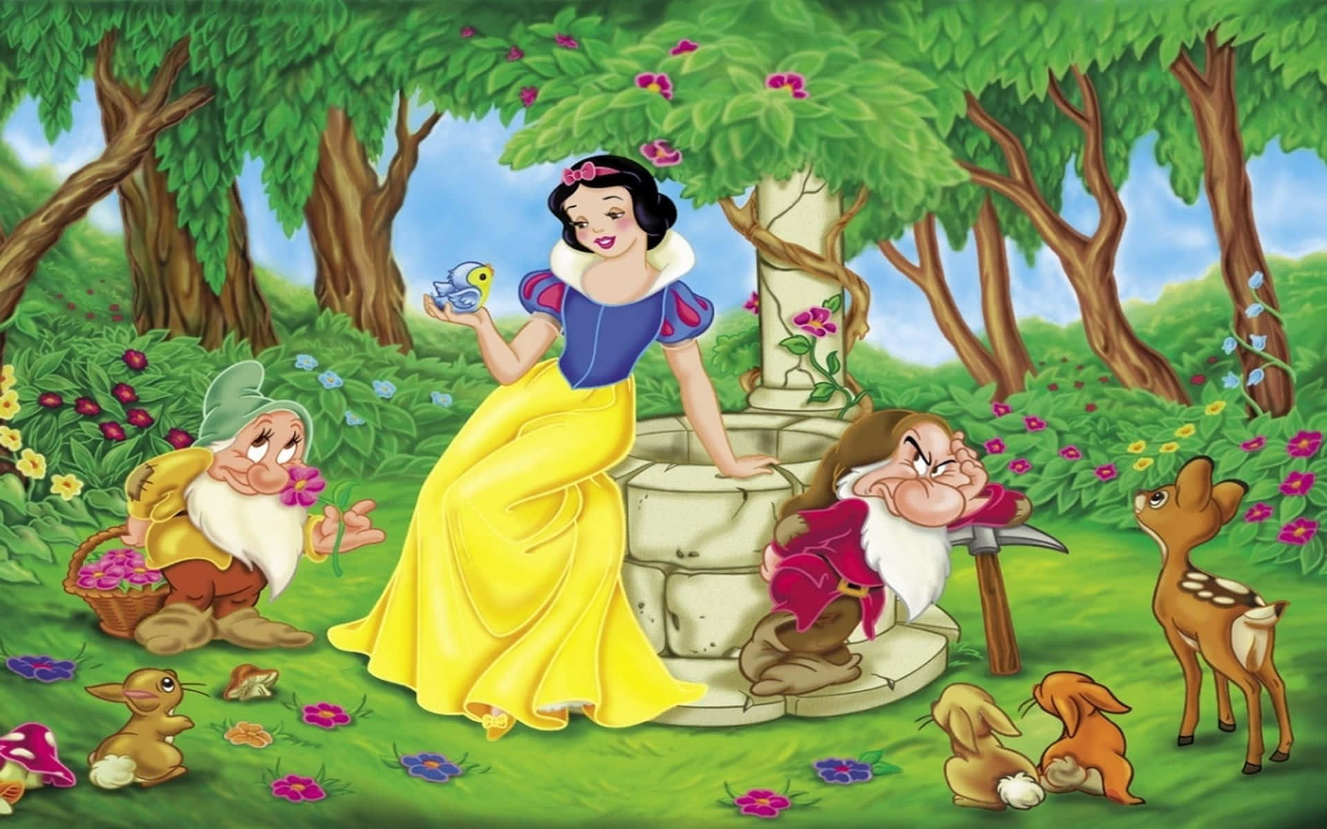 Snow White in a romantic setting