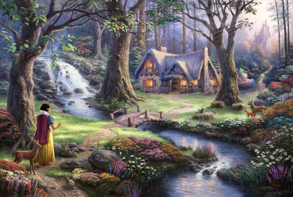Snow White In Forest Disney Desktop Wallpaper