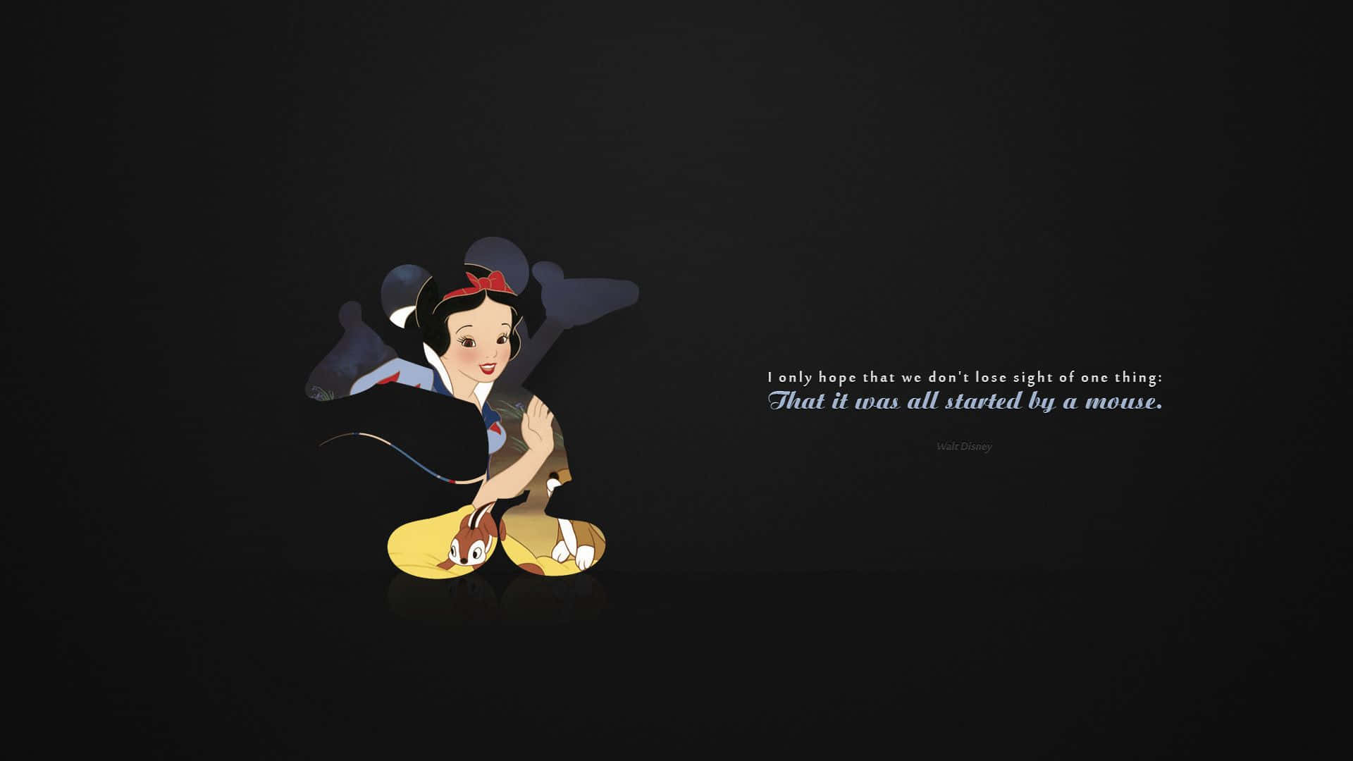Snow White Mouse Quote Wallpaper