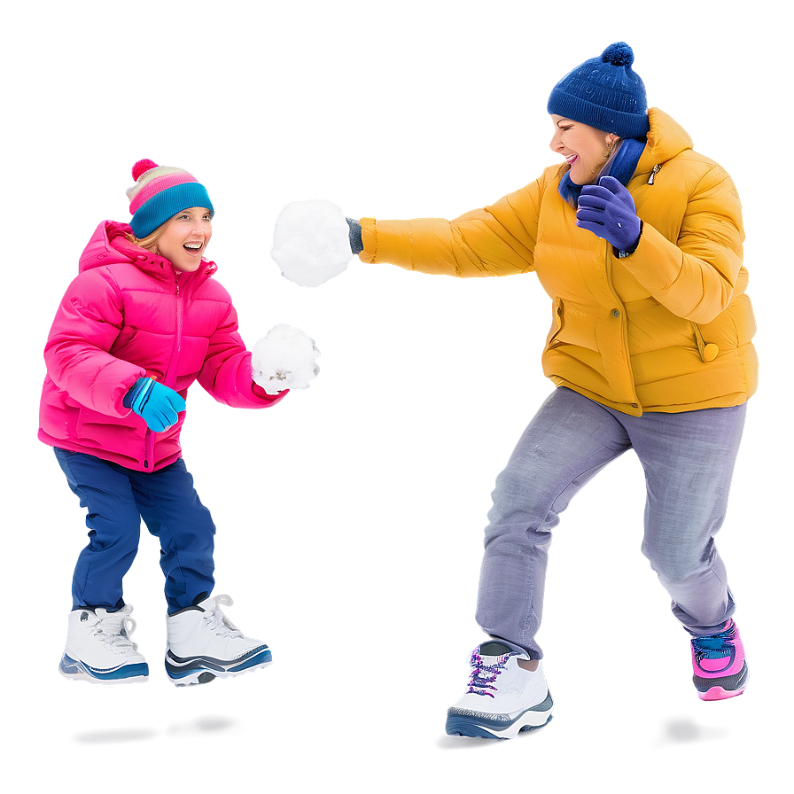 Snowball Fight Fun Png Uih29 PNG