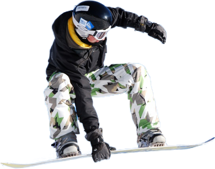 Snowboarder In Action Cutout.png PNG