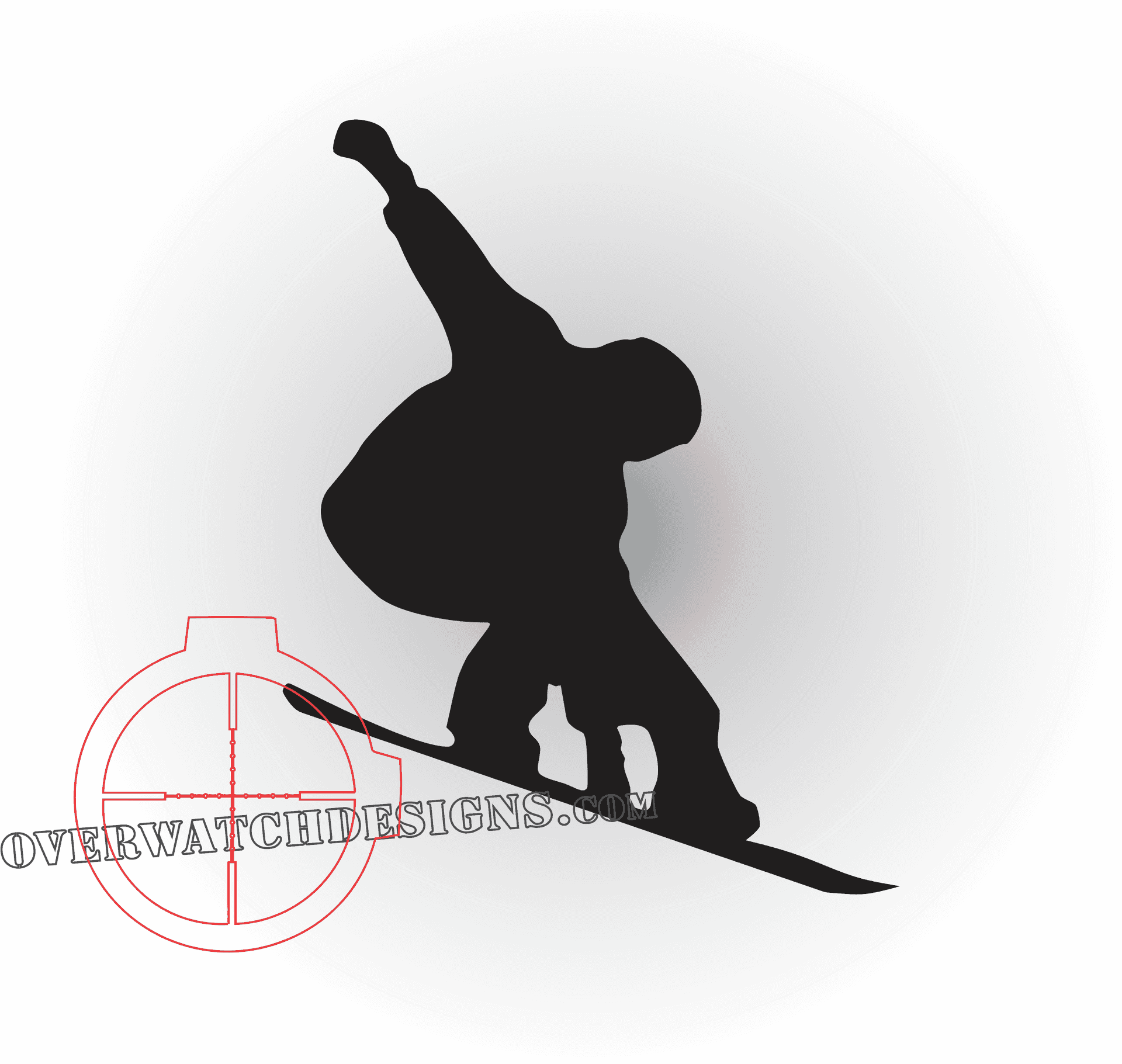 Snowboarder Silhouette Graphic PNG