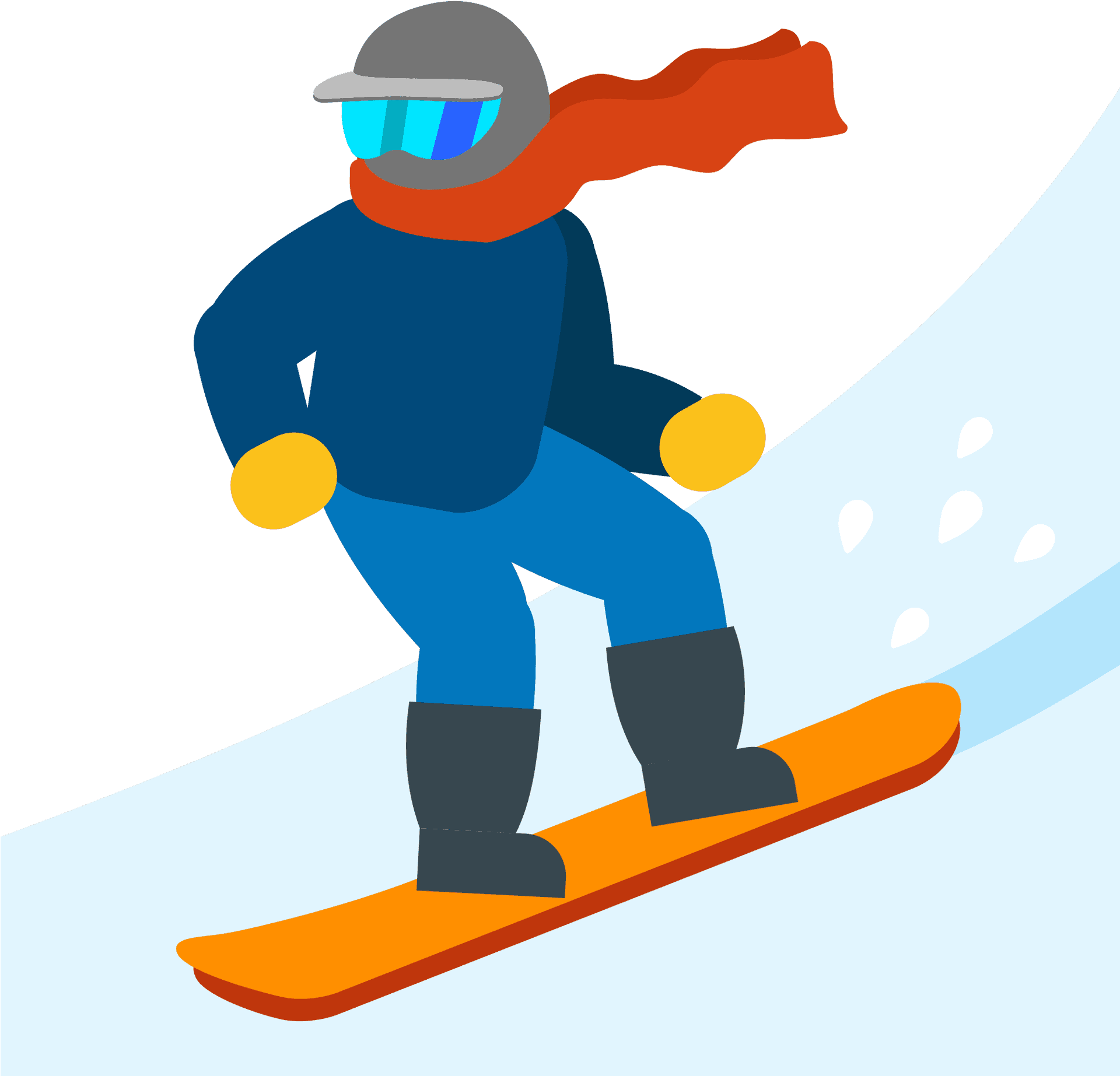 Snowboarderin Actionon Slope PNG