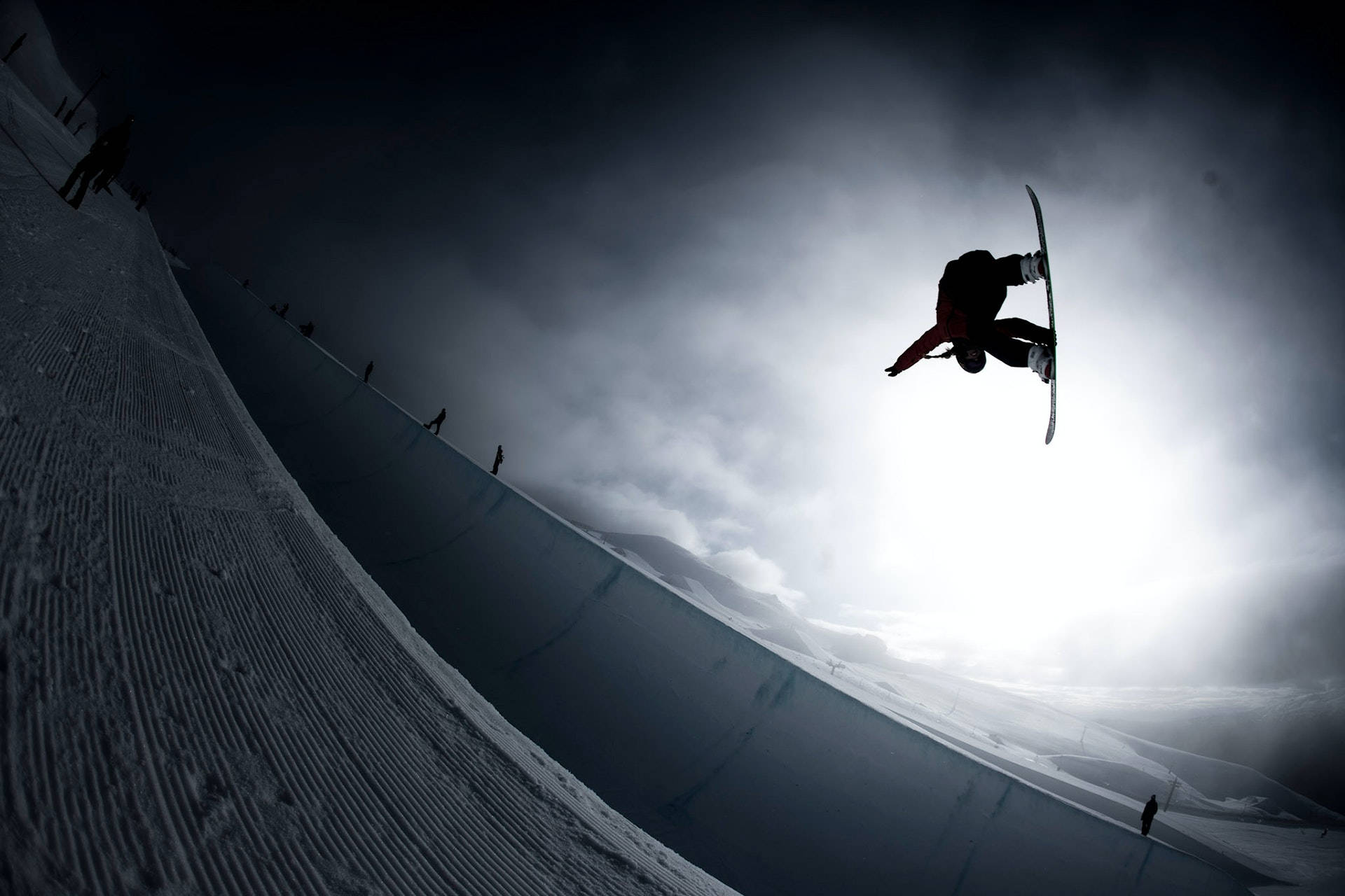 Snowboarding Over The Ground Wallpaper