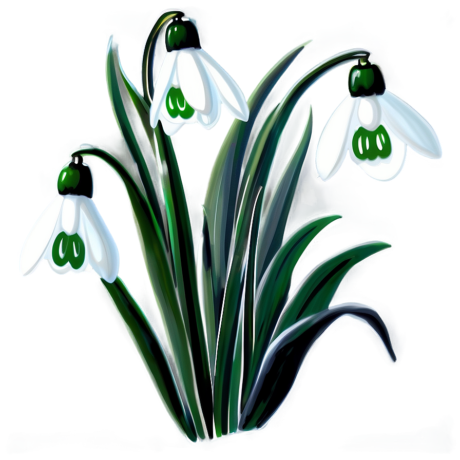 Snowdrops Winter Flowers Png 04292024 PNG