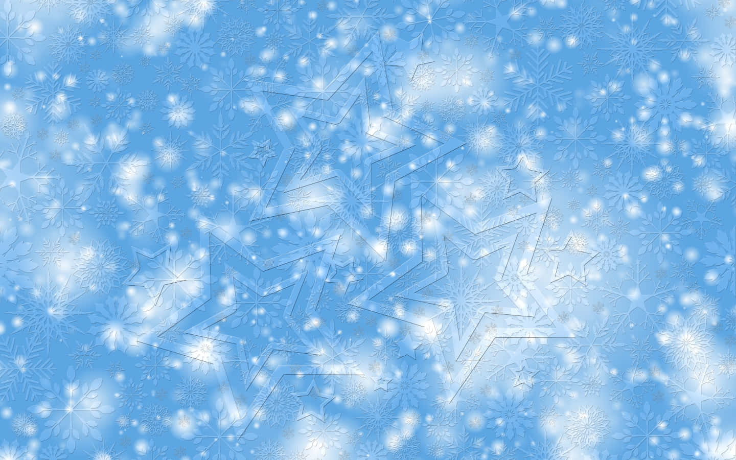 Envacker Snöflinga I Form Av En Fraktal På En Blå Vinterbakgrund