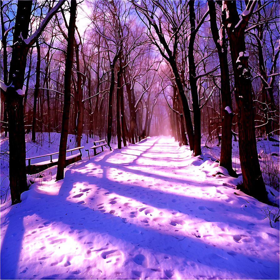 Snowflake Covered Path Png Cit PNG