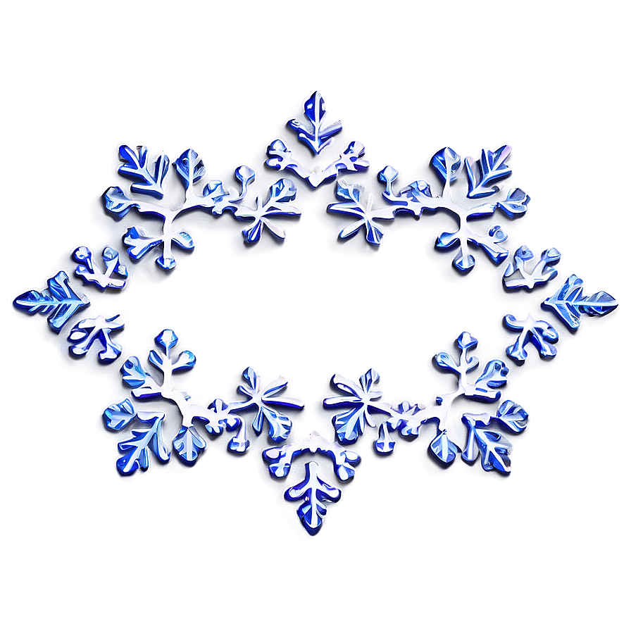 Snowflake Decorative Border Png Cfp38 PNG