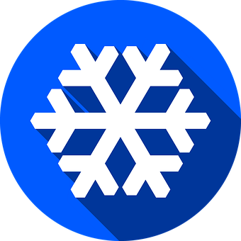 Snowflake Icon Blue Background PNG