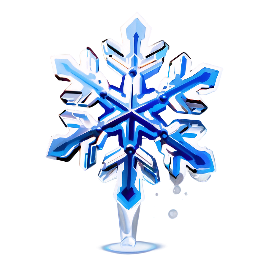 Snowflake In Ice Crystal Png 04292024 PNG