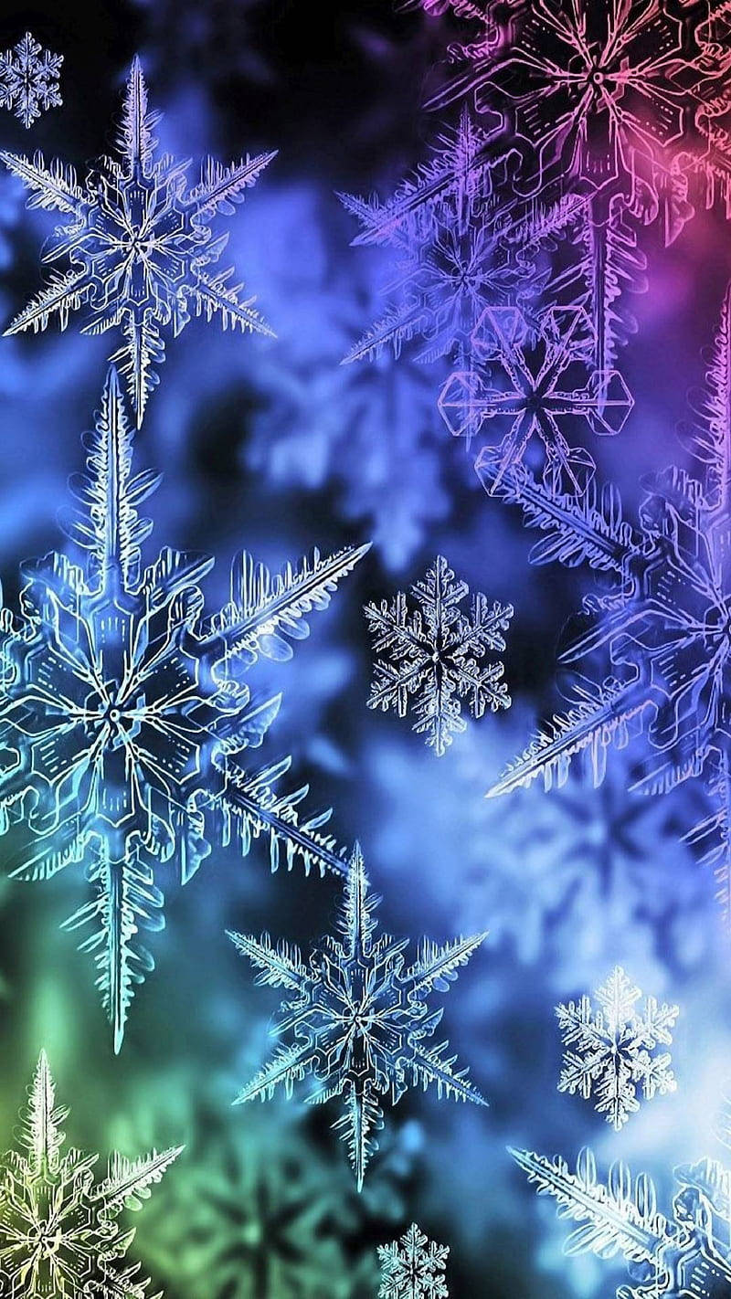 Snowflake Colorful Iphone Wallpaper