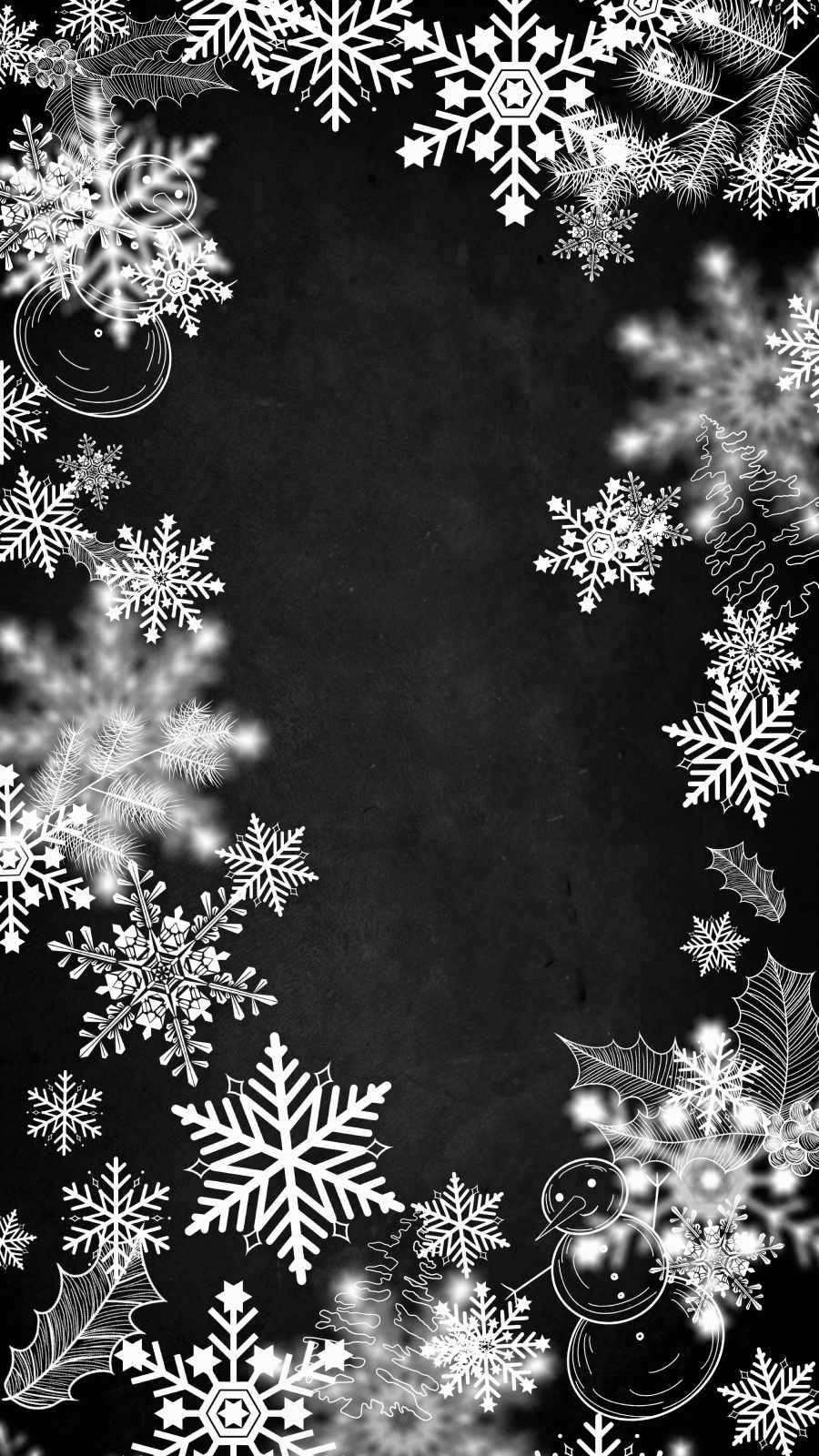 Snowflake Black White Iphone Wallpaper