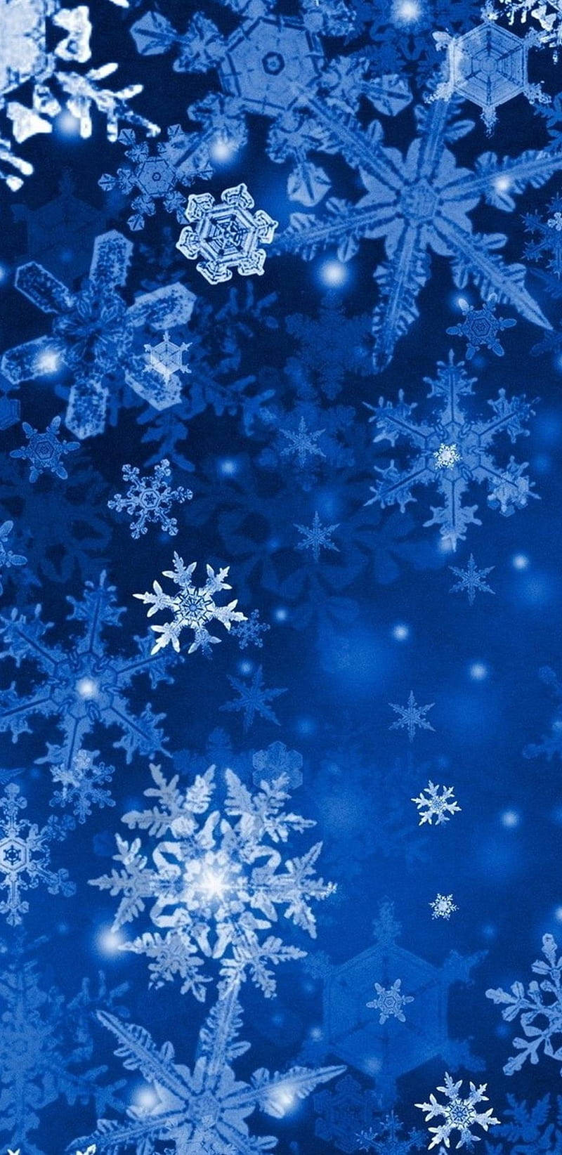 Snowflake Blue Stars Iphone Wallpaper