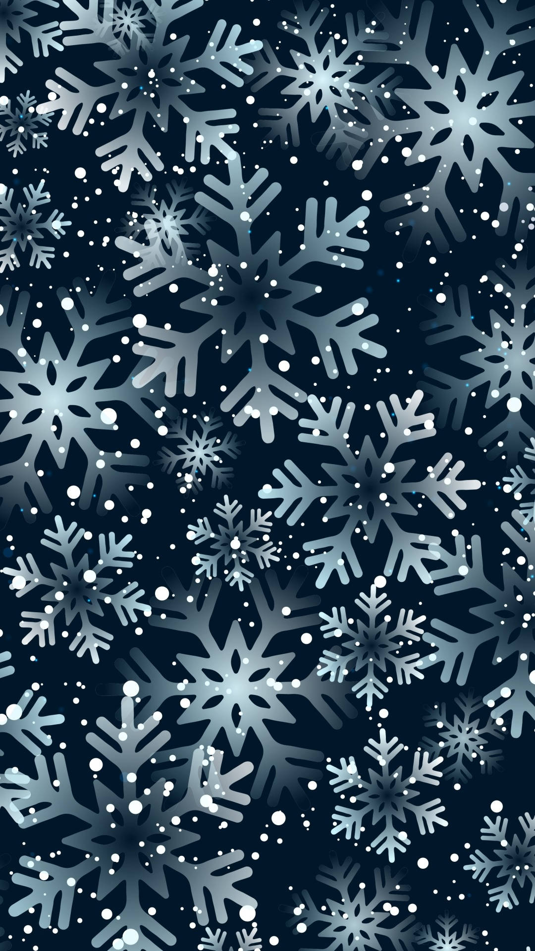Snowflakes On A Blue Background Wallpaper