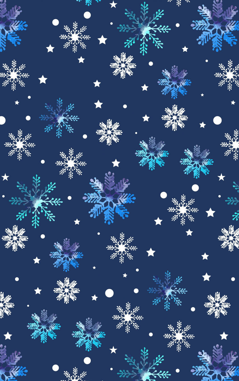 Diseñode Copo De Nieve Azul Para Iphone. Fondo de pantalla