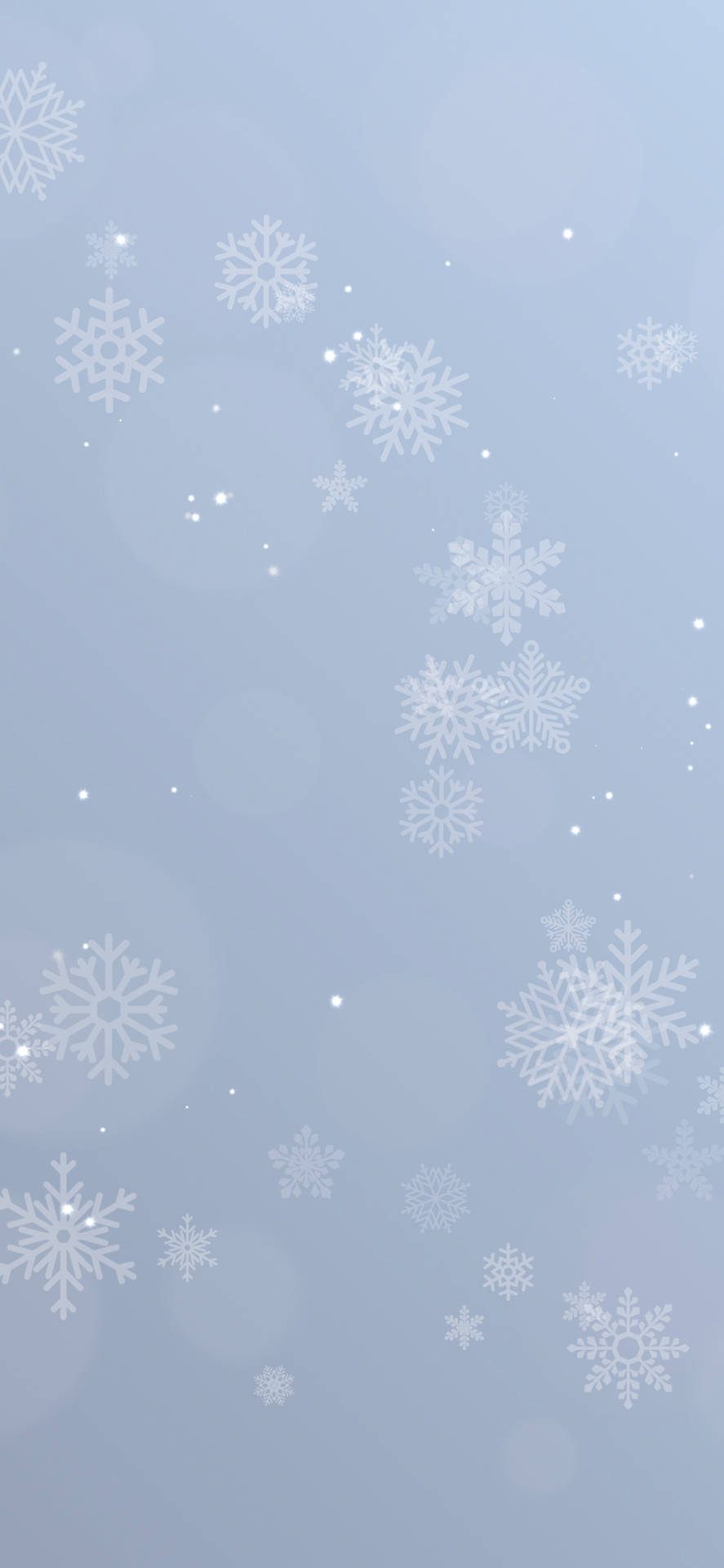 Einweißer Hintergrund Mit Schneeflocken Darauf. Wallpaper
