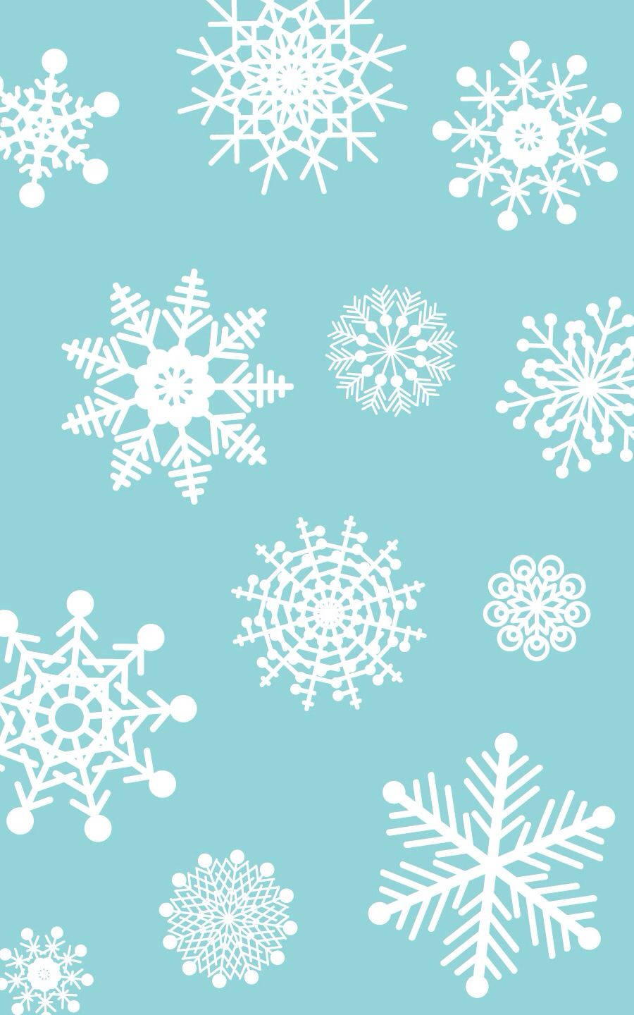 Snowflake Mint Green Iphone Wallpaper