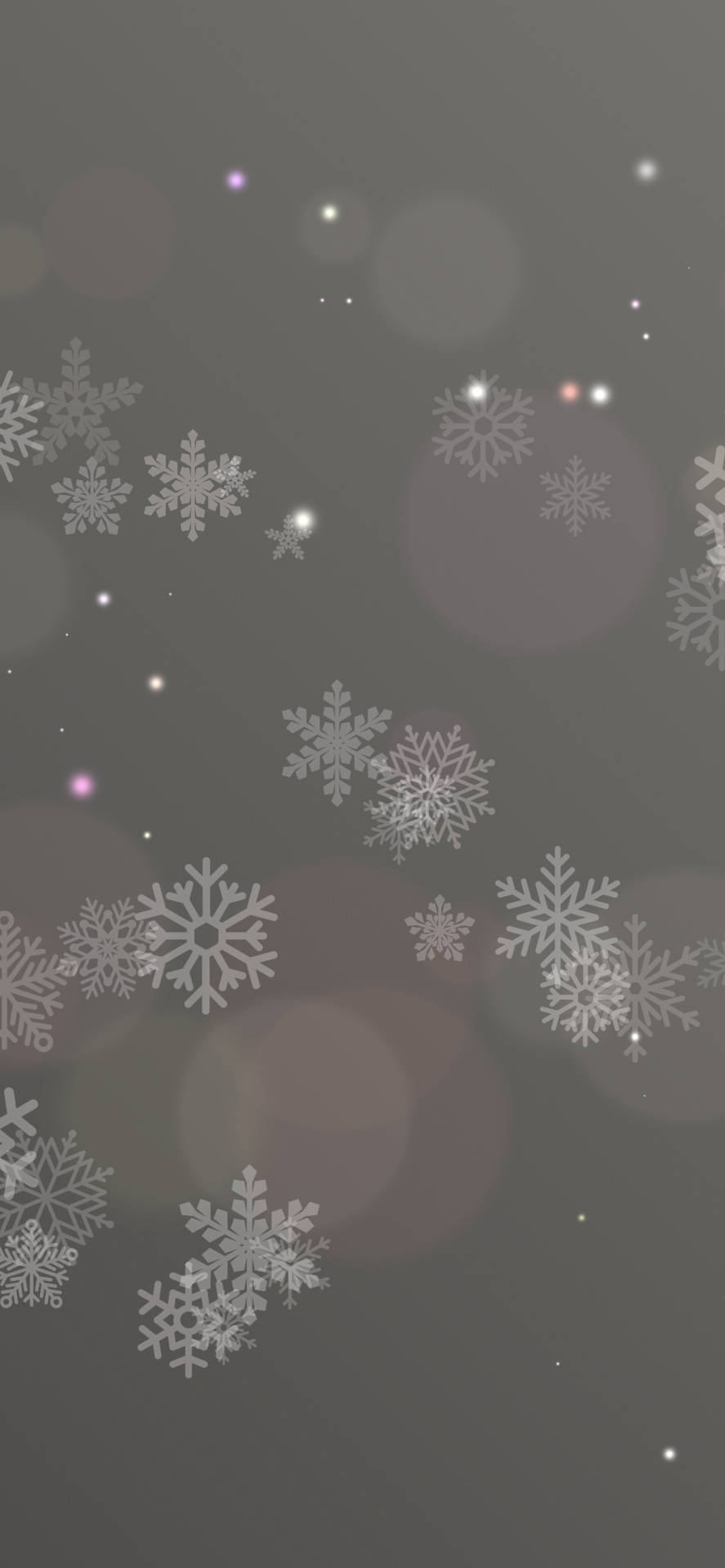 Snowflakes On A Gray Background Wallpaper