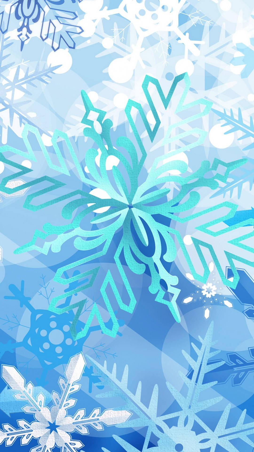 Känndig Magisk Med Denna Vackert Designade Snöflinga Iphone Tapet. Wallpaper