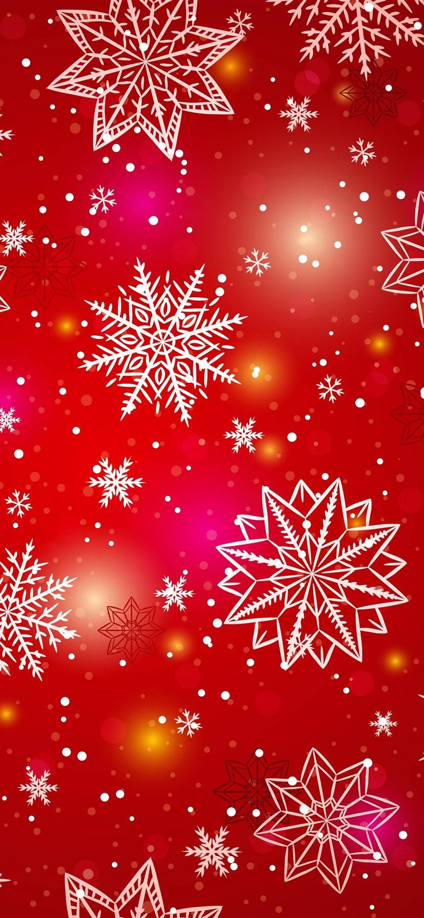 Snowflake Red Art Iphone Wallpaper
