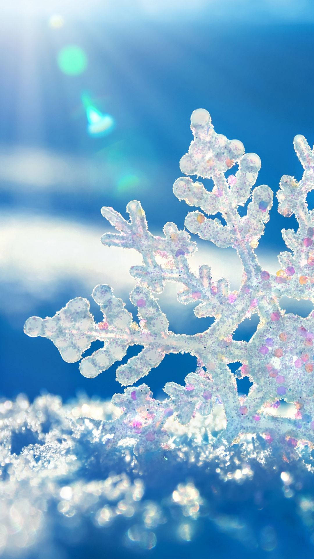Få denne smukke snefnug Iphone wallpaper for at bringe en følelse af vinter til din enhed! Wallpaper