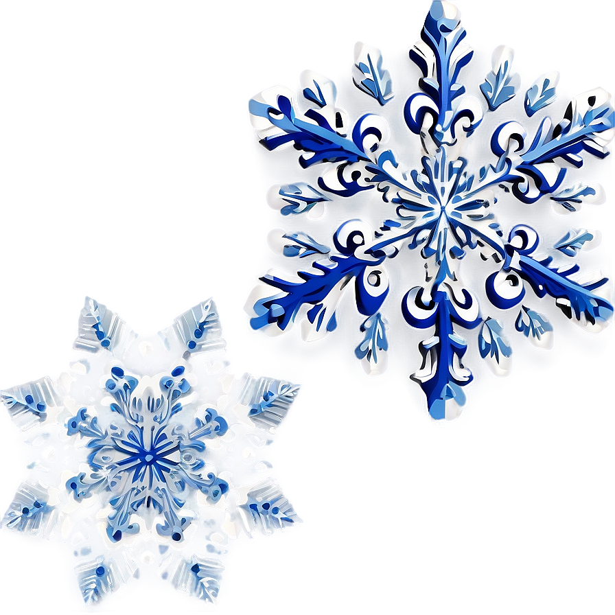 Snowflake Swirl Illustration Png 05252024 PNG