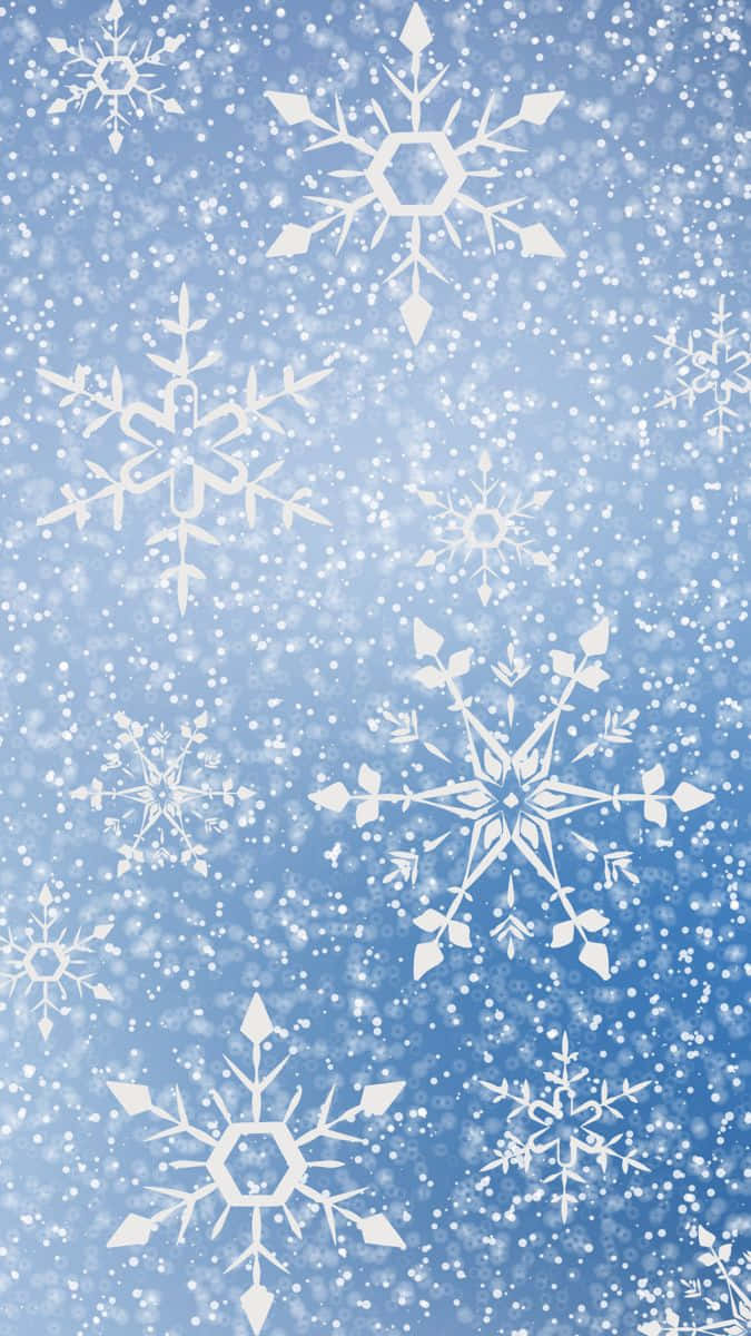 Stunning White Dendrite Snowflakes Background Design