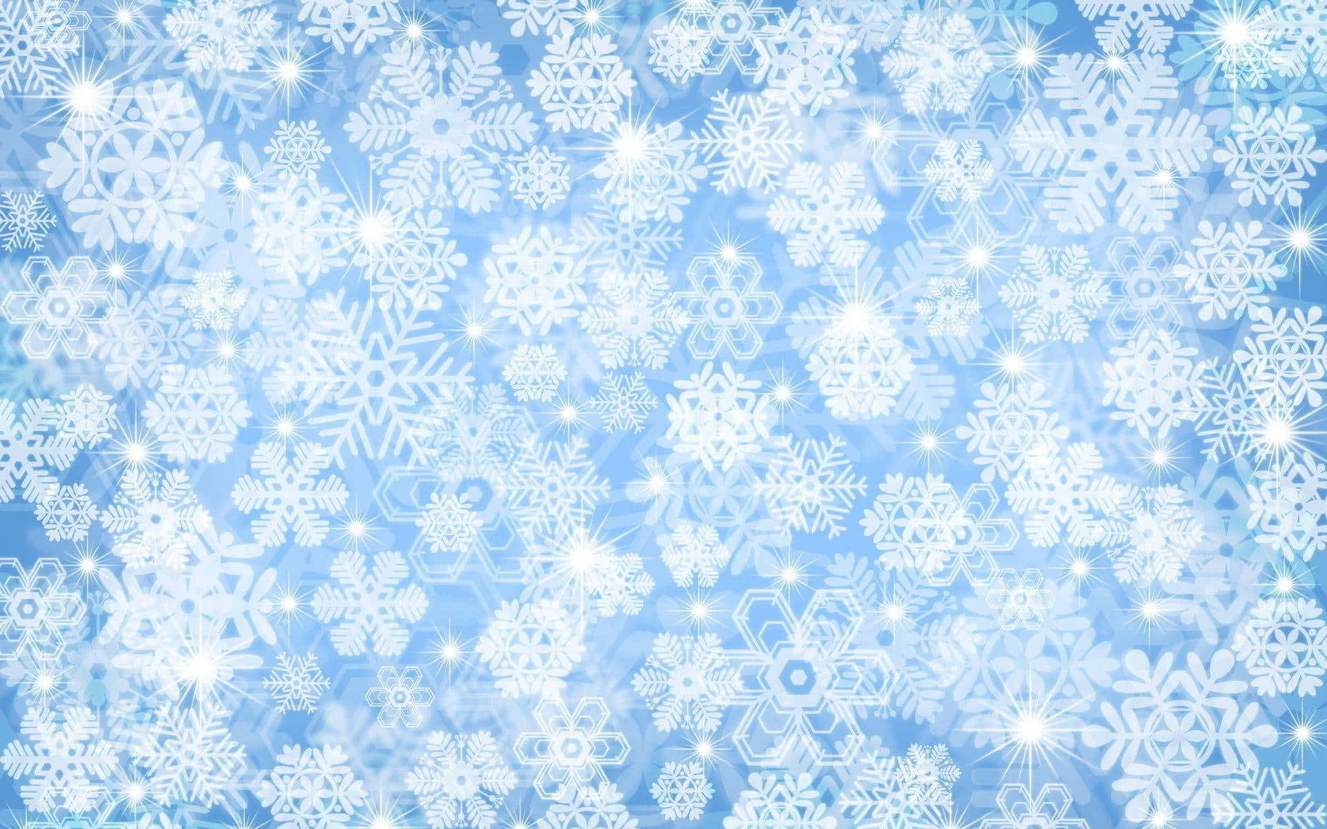 Glittering White Snowflakes Background Design Background