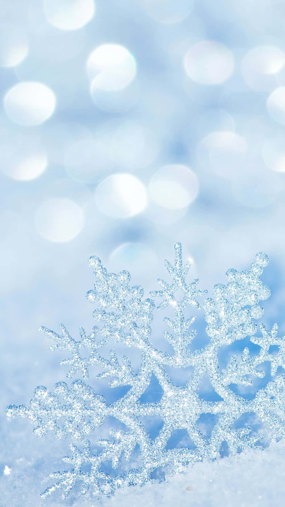 Marvelous Icy Snowflakes Background Design