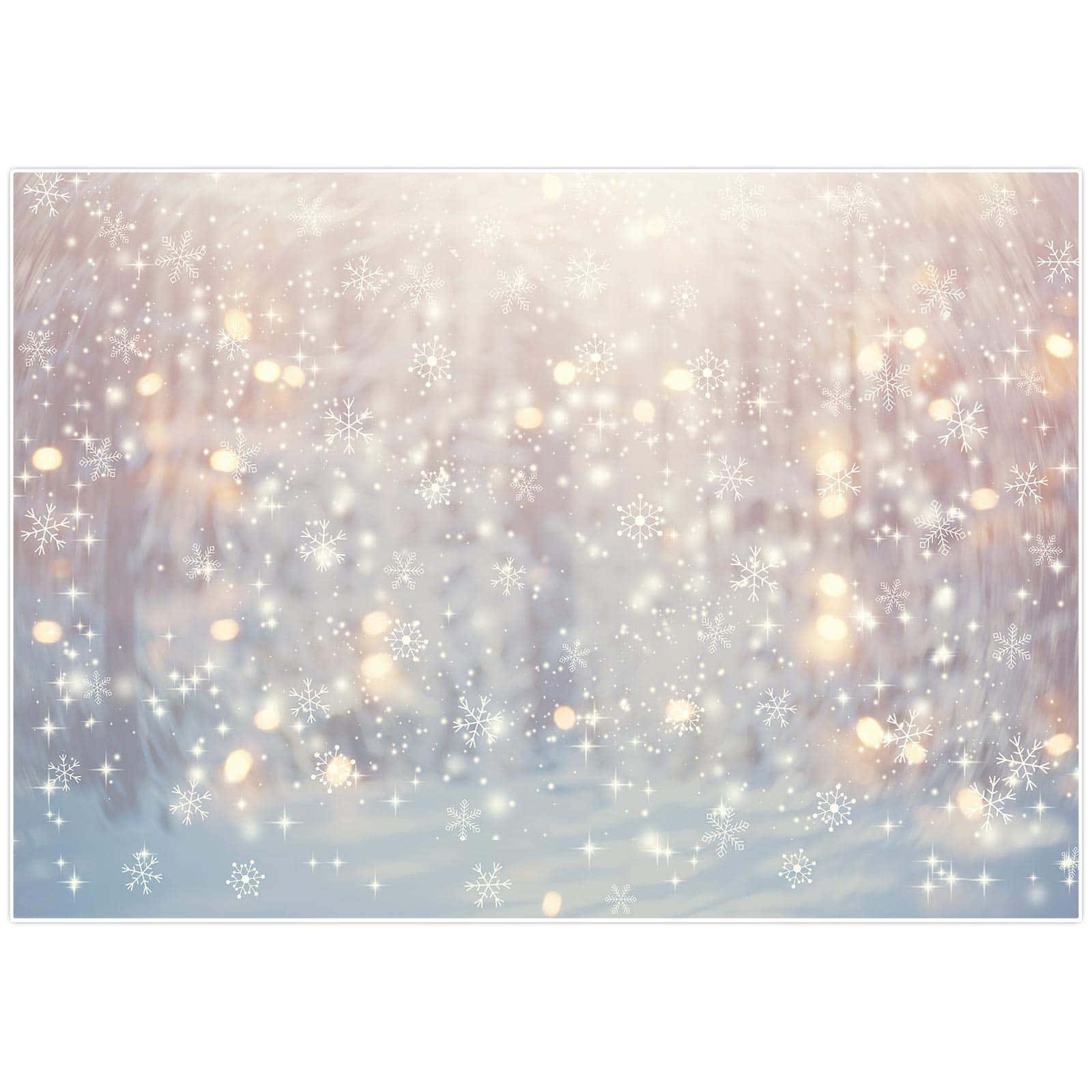 Sparkling White Snowflakes Background Design Background