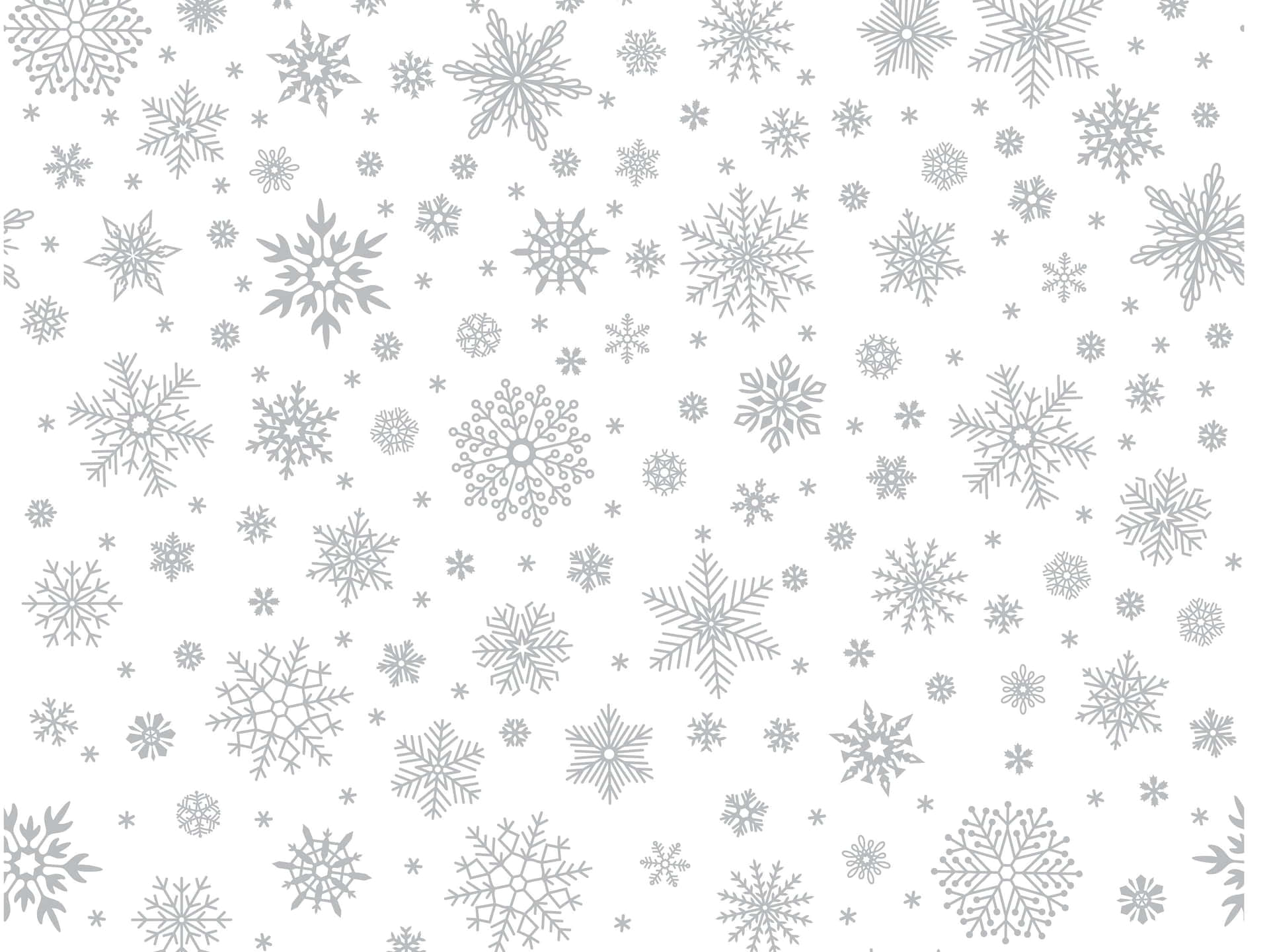 Sfondogrigio Con Fiocchi Di Neve In Un Design A Pattern.