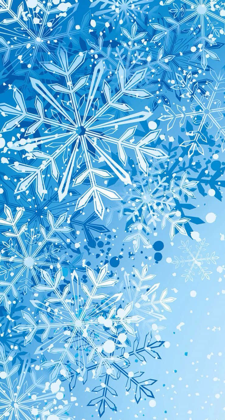 Lovely Blue Snowflakes Background Design