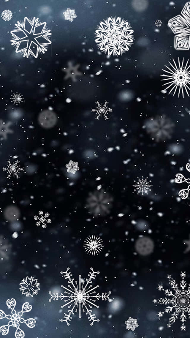 Icy White Snowflakes Background Design